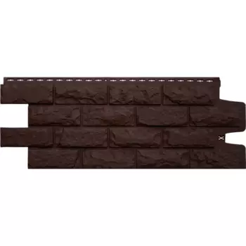 Фасадная панель Grand Line Колотый камень 992x392 мм шоколадный 0.39 м