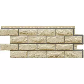 Фасадная панель Grand Line Колотый камень 992x392 мм бежевый шов RAL 7006 0.39 м