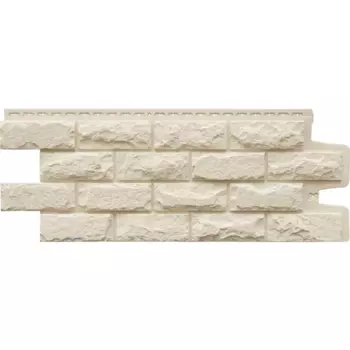 Фасадная панель Grand Line Колотый камень 992x392 мм молочный 0.39 м