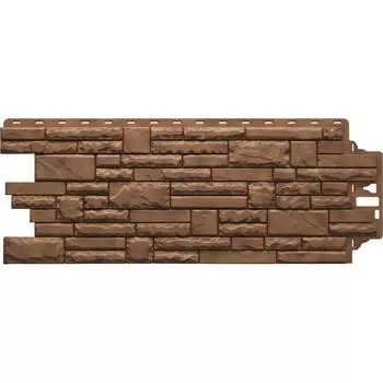 Фасадная панель Dacha Сланец колотый тёмно-коричневый 0.49 м