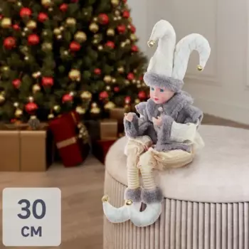 Фигура декоративная сидячая Клоун h30 см в ассортименте