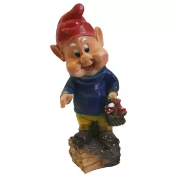 Фигура садовая «Гном малый с корзинкой» высота 33 см