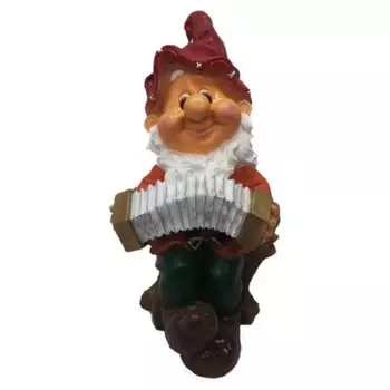 Фигура садовая «Гном с гармошкой» высота 49 см