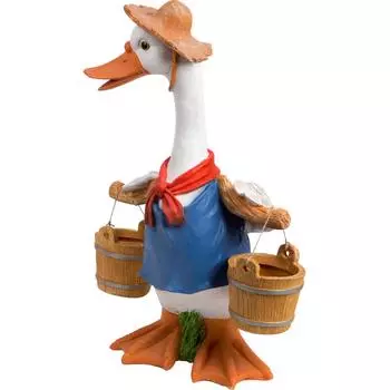 Фигура садовая «Гусь с коромыслом» высота 59 см
