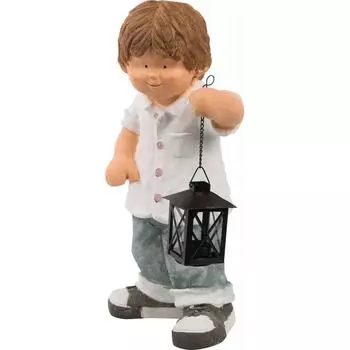 Фигура садовая «Мальчик с фонарем» высота 45 см