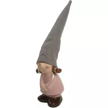 Фигурка «Гномик в сером колпаке» 26 см