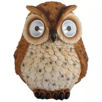 Фигурка садовая Сова на солнечных батареях 19 см