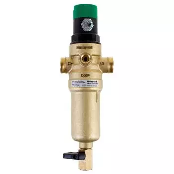 Фильтр механической очистки Honeywell для горячей воды с клапаном пониженного давления, 1/2", 100 мкм
