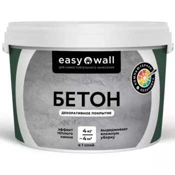Финишное декоративное покрытие Bayramix 4 кг цвет бетон