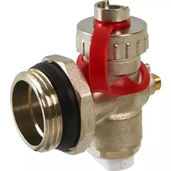 Фитинг регулируемый концевой Rommer 1" с дренажным вентилем с ручным воздухоотводчиком RMS-1001-020001