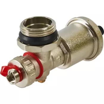 Фитинг регулируемый концевой Rommer 1" с дренажным вентилем с автоматическим воздухоотводчиком RMS-1001-010001