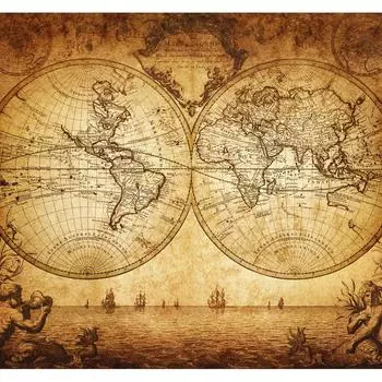 Фотообои 3D Flizart «Ретро карта» флизелиновые 300x280 см L1-379