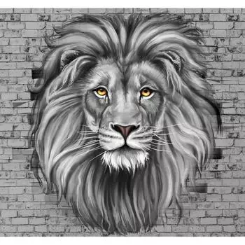 Фотообои «Царь зверей» 3D флизелиновые 300х270 см L12-981