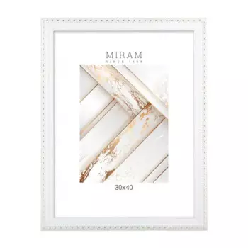 Рамка Мирам 30x40 см пластик цвет белый 642968-15