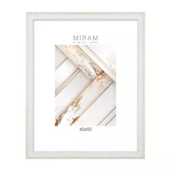 Рамка Мирам 40x50 см пластик цвет белый 642968-16