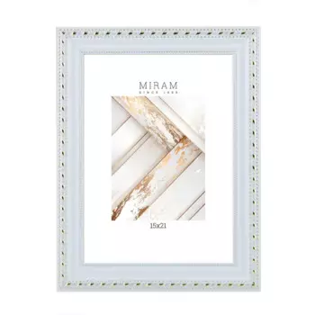 Рамка Мирам 15x21 см пластик цвет белый 642968-6
