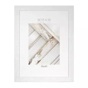 Рамка Мирам 30x40 см пластик цвет белый 651660-15