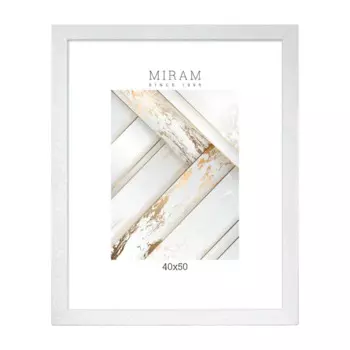 Рамка Мирам 40x50 см пластик цвет белый 651660-16