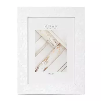 Рамка Мирам 15x21 см пластик цвет белый 651660-6