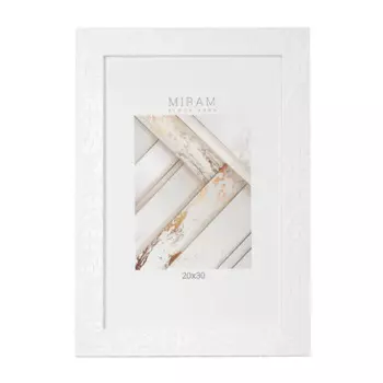 Рамка Мирам 20x30 см пластик цвет белый 651660-8