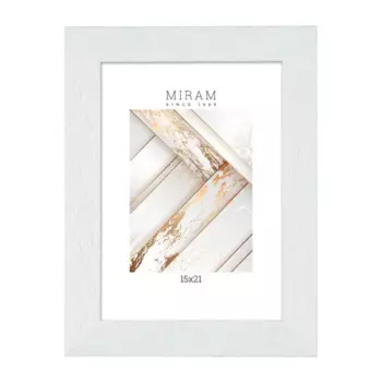 Рамка Мирам 15x21 см пластик цвет белый 651661-6