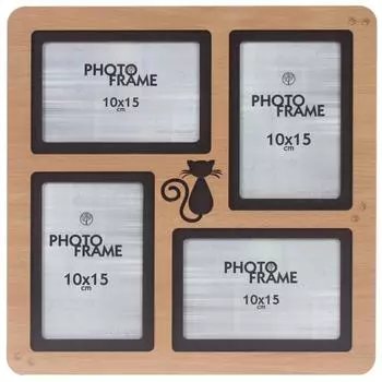 Фотосет «Кошка», 4 фото, размер фото 10х15 см, цвет бук