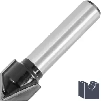 Фреза по дереву пазовая V-образная 1411304 12.7x12 мм хвостовик 8 мм