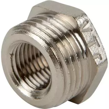 Футорка Valtec, наружняя-внутренняя резьба, 1/2"х1/4" мм, никелированная латунь