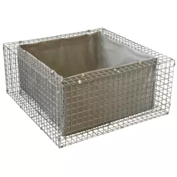 Габион - клумба 110x110x50 см оцинкованная сталь серый