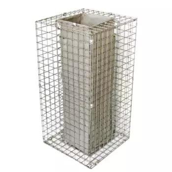 Габион - клумба 50x50x100 см оцинкованная сталь серый