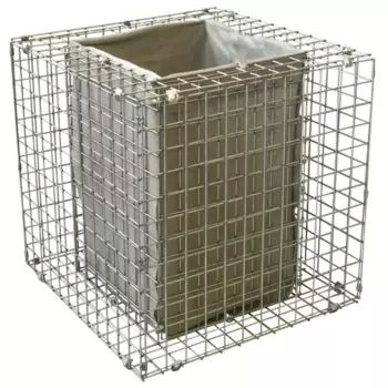 Габион - клумба 60x60x60 см оцинкованная сталь серый