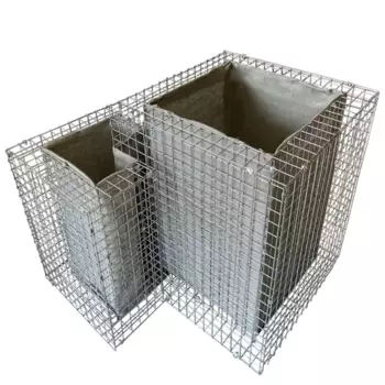 Габион-клумба совмещенная 110x110x100 см оцинкованная сталь серый
