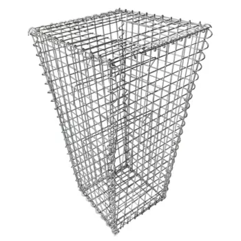 Габион-вазон 55x55x100 см оцинкованная сталь серый