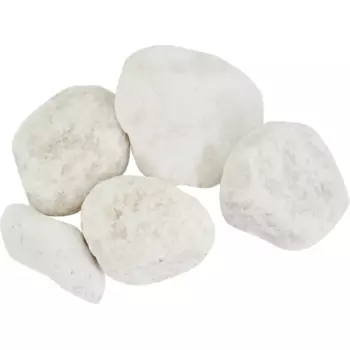 Галька мраморная белая фракция 100-120мм 10 кг