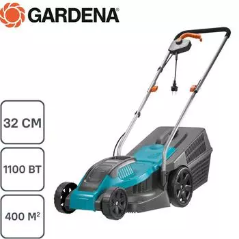 Газонокосилка электрическая Gardena PowerMax 1100/32 1100 Вт 32 см