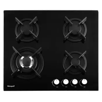 Газовая варочная панель Weissgauff HGG 640 BG 60 см 4 конфорки цвет черный
