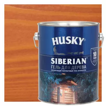 Гель для дерева Husky Siberian полуматовый цвет осенний клен 2.7 л