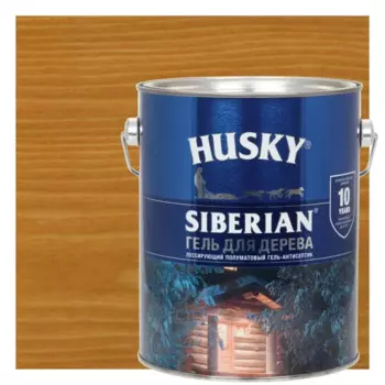 Гель для дерева Husky Siberian полуматовый цвет Орегон 2.7 л