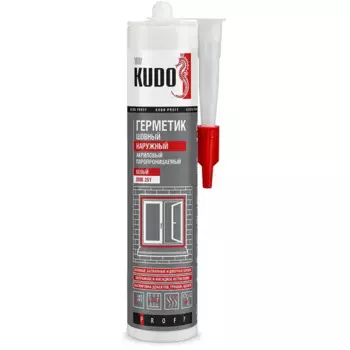 Герметик акриловый Kudo паропроницаемый шовный наружный белый 280 мл
