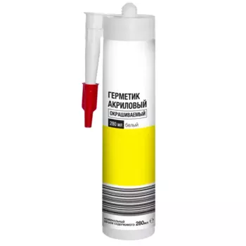 Герметик акриловый 280 мл белый окрашиваемый