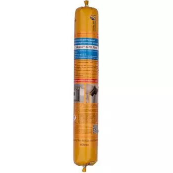Герметик для швов огнестойкий Sika Sikasil-670 Fire 600 мл черный