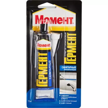 Герметик Момент санитарный прозрачный 70 мл