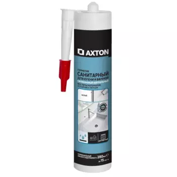 Герметик силиконовый Axton санитарный нейтральный белый 280 мл