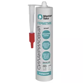 Герметик силакриловый MasterTeks белый 290 мл
