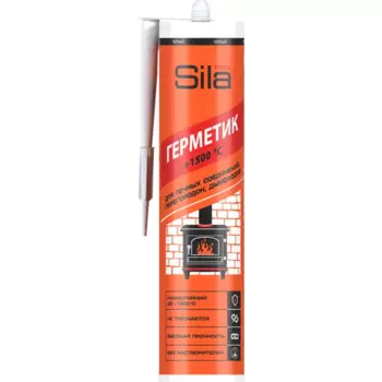 Герметик силикатный Sila 1500°С для печей черный 280 мл