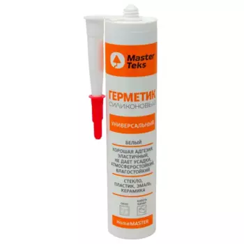 Герметик силиконовый MasterTeks уксусный универсальный белый 260 мл