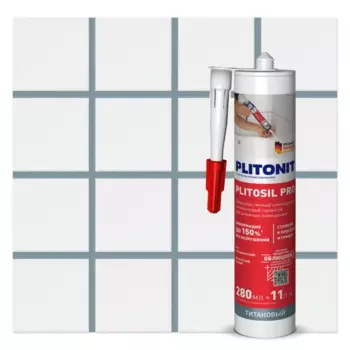 Герметик силиконовый Plitonit PlitoSil Pro цвет титановый 280 мл