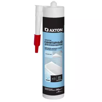 Герметик силиконовый Axton санитарный уксусный бесцветный 280 мл