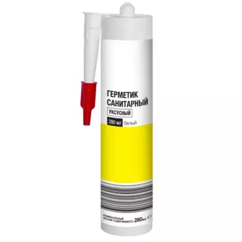 Герметик силиконовый уксусный санитарный белый 280 мл