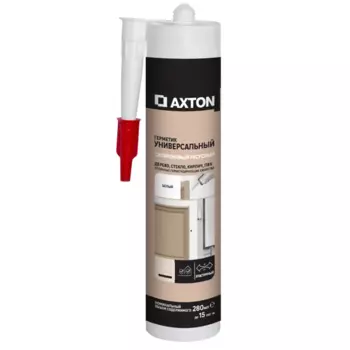 Герметик силиконовый Axton универсальный уксусный белый 280 мл